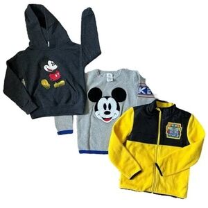 Boys Disney Sweater Lot Star Wars Mickey Mouse Pullover Sweatshirt Size 5/6